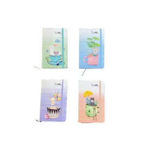 Memo Notebook 7x10 Cm With Rope Lined Llama Shapes