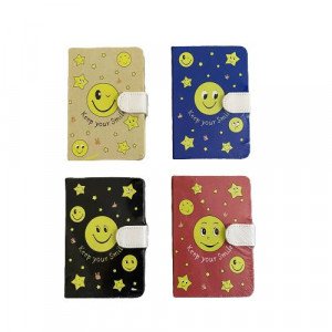 Memo Notebook 9x14 Cm With Magnetic Lock Lined Smile Shapes