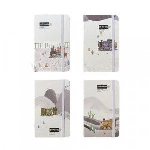 Memo Notebook 9x14 Cm With Rope Lined Train Many Shapes