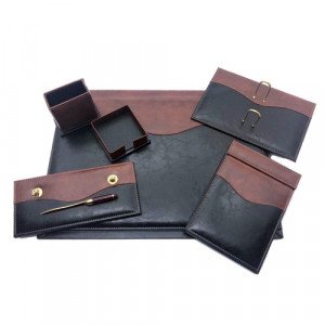 Office Set Black and Brown Leather 7 PCs 911 GULPAS
