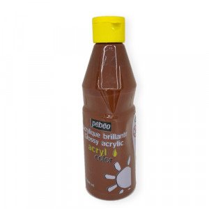 Glossy Acrylic Brillante Colors PEBEO Brown 500 ml