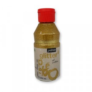 Gel Paillettes Transparent Glossy Glitter Colors PEBEO Gold 250 ml
