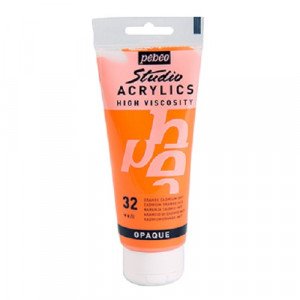 Studio Acrylics Fine Acrylic 100 ml Opaque Orange HUE