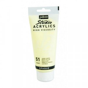 Studio Acrylics Fine Acrylic Pebeo 100 ml Opaque Bright yellow