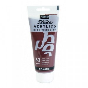 Studio Acrylics Fine Acrylic Pebeo 100 ml Opaque Terra Rossa Brown