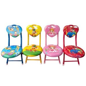 Metal Chair For Children, Round Base, Various Colors