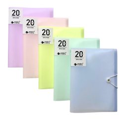  Display Book 20 Pockets Elastic Closure A4 SIMBA Pastel Multiple Colors