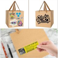 Brown Cardboard Gift bag, 25x25x25 cm, Square Base, Fabric Handle