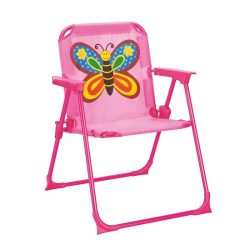 Foldable Children's Travel Chair Butterfly Shape, Pink