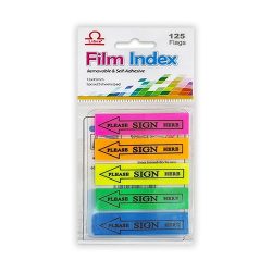 Phosphoric signature dividers sticker, 12 x 45 mm, 5 colors
