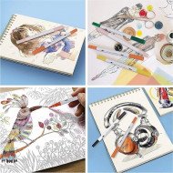 كراسة رسم الوان مائية A4 بسلك 20 ورقة 250 جرام كيب سمايلينج