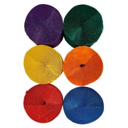 Crepe Paper Strips 4.5cm Wide 6 Pieces Assorted Colors