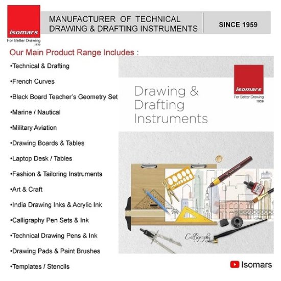 شبلونة هندسية اشكال بيضاوية 17.5×10 سم ايزومارس