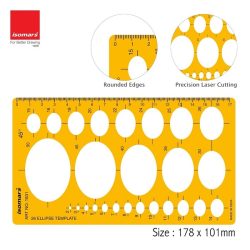 Geometrical Shablona Oval Shapes 17.5x10cm Isomars