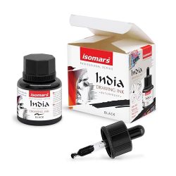 Calligraphy Pen Ink  And a Drawing of Isomars 35 mm Black