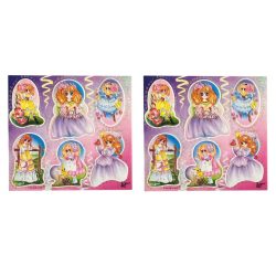 Lady Stickers 2 Pieces Pink