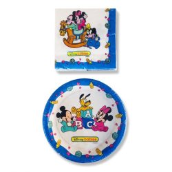 Party Plates and Napkins Set Baby Mickey