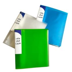 Portfolio File With 50 Transparent Perforated Pockets, A4 Size, With 4 Rings
