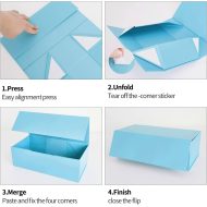 Gift Box Thick Cardboard Foldable With Magnetic Lid Rectangular 39X28X17.5 cm Blue Gift Box Thick Cardboard Foldable With Magnetic Lid Rectangular 39X28X17.5 cm Blue