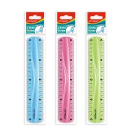 Flexible Transparent Plastic Ruler 20cm KEYROAD Assorted Colors