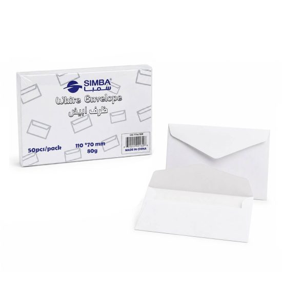 White Envelopes SIMBA 110x70 mm 50 Pcs White Envelopes SIMBA 110x70 mm 50 Pcs