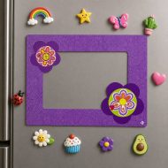 Magnetic photo frame Purple 18.5 x 13.5 cm BUSQUETS Magnetic photo frame Purple 18.5 x 13.5 cm BUSQUETS