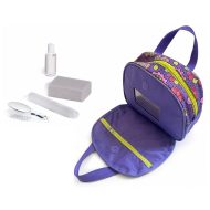 Handbag for Children with Personal Care Tools Purple Flowers