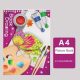 كراسة رسم سلك A4 غلاف بلاستيك مقوى 14 ورقة اشكال متنوعة كراسة رسم سلك A4 غلاف بلاستيك مقوى 14 ورقة اشكال متنوعة
