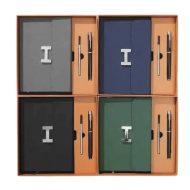 A5 Luxury Leather Notebook Set in Various Colors With a Blue Pen in a Luxury Box