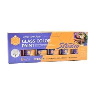 Keep Smiling Glass Paint Set – 6 Colors (25ml) and Brush
