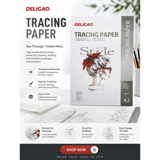 Tracing Paper Pad A3 50 g