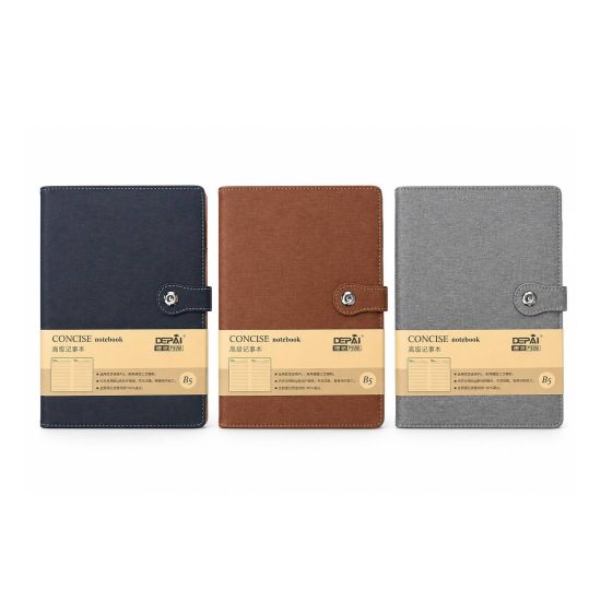 Business Notebook With Magnetic Closure Premium Leather A5 size Various Colors 80gsm Cream Paper