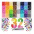 Box of 32-Color Rhinestone Crystals, Including 3 Glue, Tweezers, and a Wax Pen
