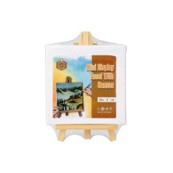 Canvas Board Squire 15x15 cm with Wood Stand White SIMBA
