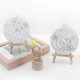  Round Canvas Drawing Board 10.5cm Printed with Numbers and Includes Wooden Easel - Keep Smiling