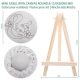  Round Canvas Drawing Board 10.5cm Printed with Numbers and Includes Wooden Easel - Keep Smiling