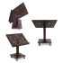Wooden Quran Stand with Carved Decorations and Wheels for Floor Use SIMBA Wooden Quran Stand with Carved Decorations and Wheels for Floor Use SIMBA