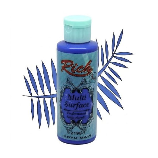 Multi Surface Professional Satin Acrylic Koyu Mavi Blue 2198 RICH 130 ml Multi Surface Professional Satin Acrylic Koyu Mavi Blue 2198 RICH 130 ml