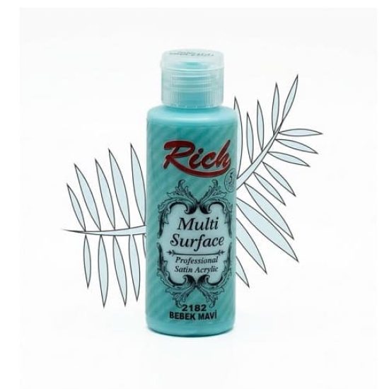 Multi Surface Professional Satin Acrylic Bebek Mavi Blue 2182 RICH 130 ml