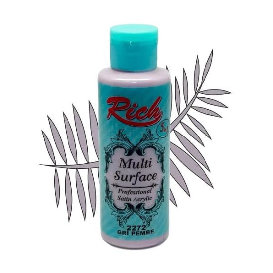 Multi Surface Professional Satin Acrylic Gri Pembe Pink 2272 RICH 130 ml