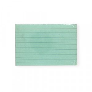 Record Cards 6x4 inch 100 Sheet Green Ruled