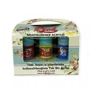 Acrylic Colors Multi ٍٍٍٍٍٍٍSurfaces Set RICH 6 Colors 30 ml