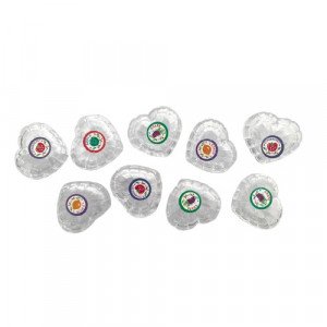 Small Transparent Boxes 9 Pieces Heart Shape