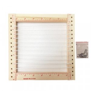 Wooden Fabric Loom With Spun Yyarns 20x20 cm