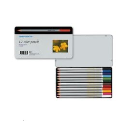 Wood Color Pencil Metal Box SIMBALION 12 Color