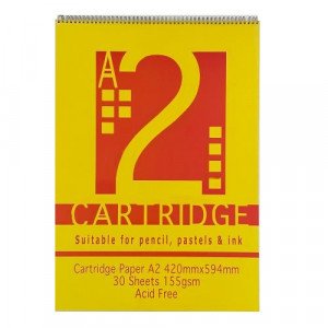  Rowney Cartridge Sketch A2 White Paper 30 Sheets 155 gm