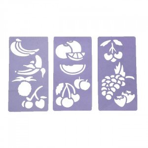 group Stencil Of Artwork Fruits 20×9.5 cm