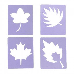 Group Stencil Of Artwork Tree Leaves11.5×9.5 cm