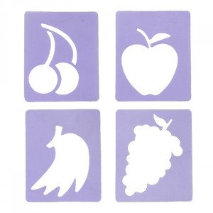group Stencil Of Artwork Fruit11.5×9.5 cm