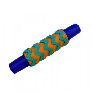 Print Roll Made of Foam Cork Zigzag Lines Shape KEEP SMILING